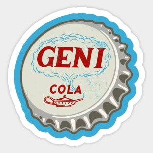 Vintage Genie Soda Bottlecap Sticker